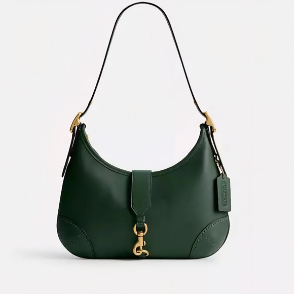 Coach Green Leather Hobo Bag - Picture 1 of 6